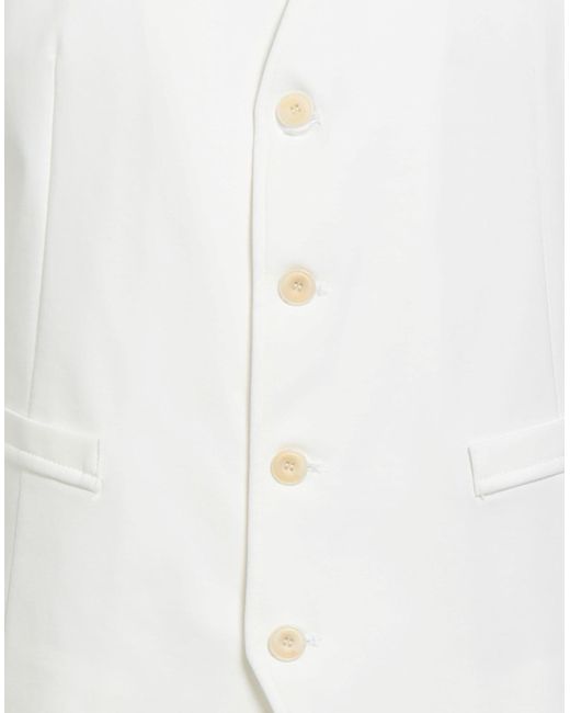Barbati White Tailored Vest Cotton, Polyamide, Elastane for men