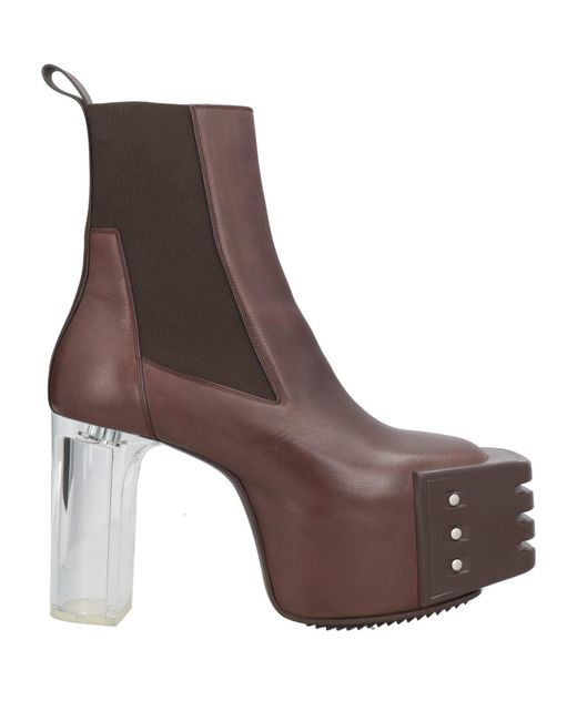 Rick Owens Brown Ankle Boots for men