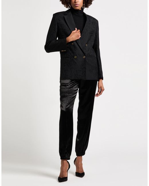 Etro Black Blazer Cotton, Wool