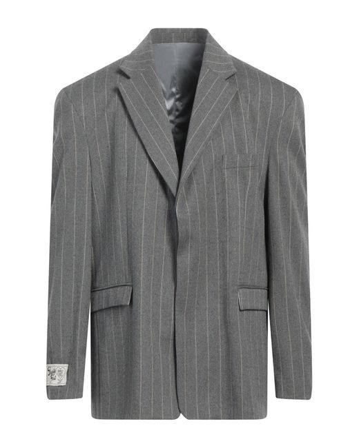 FAMILY FIRST Gray Blazer Polyester, Viscose, Wool, Elastane for men