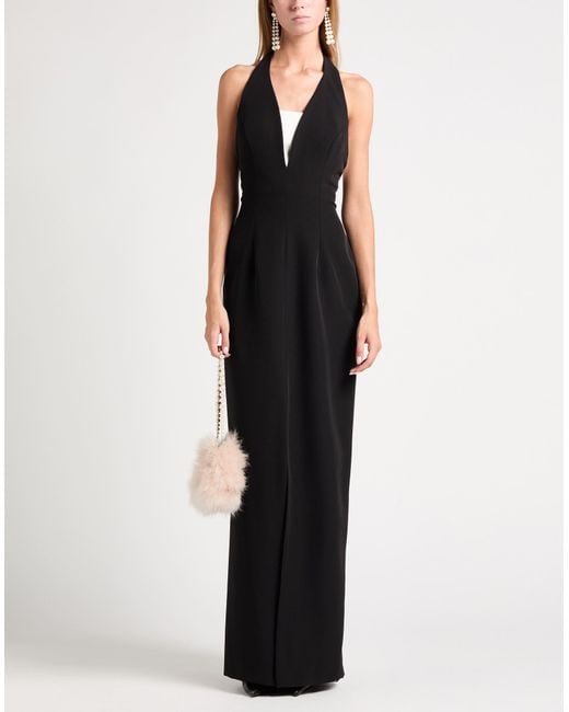 Jijil Black Maxi Dress Polyester, Elastane