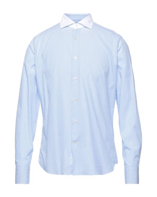 CALIBAN 820 Cotton Shirt in Azure (Blue) for Men | Lyst