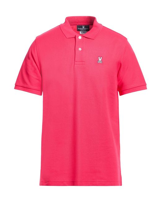 Psycho Bunny Pink Fuchsia Polo Shirt Pima Cotton for men