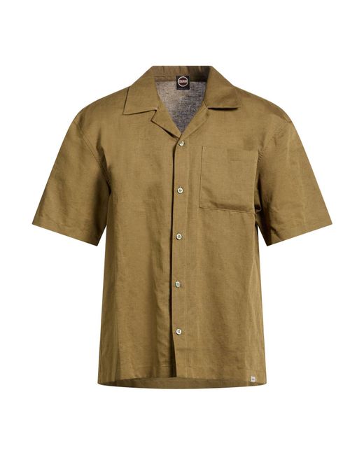 Colmar Green Shirt Linen, Cotton for men