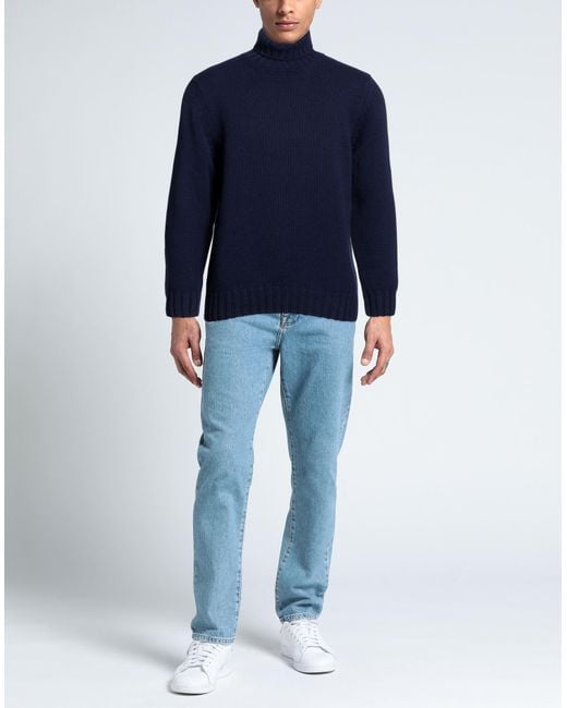 Drumohr Blue Turtleneck for men