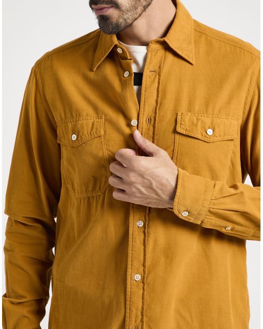 Boglioli Orange Marigold Shirt Cotton for men