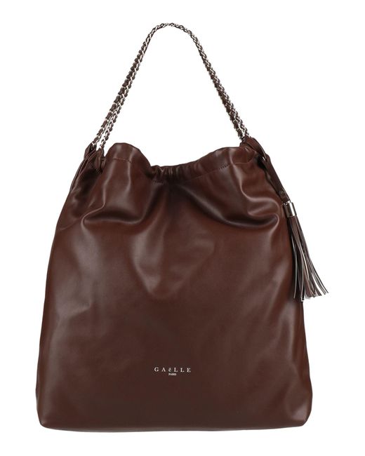 Gaelle Paris Brown Handbag