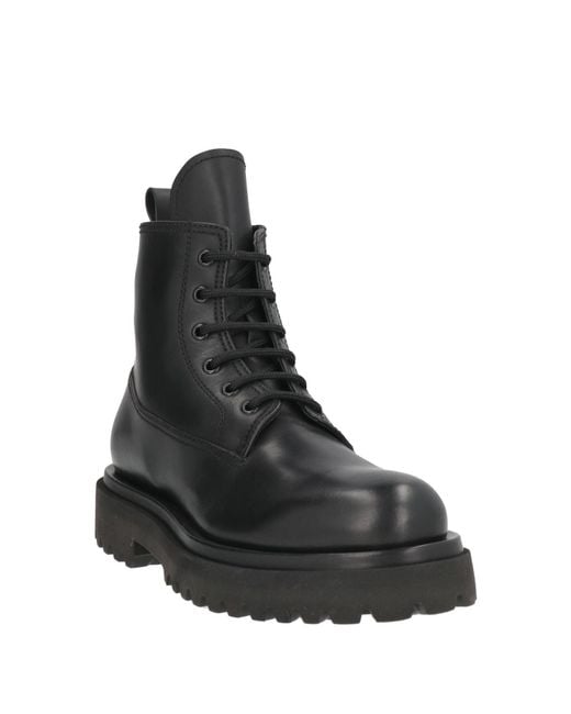 Officine Creative Black Ankle Boots Leather