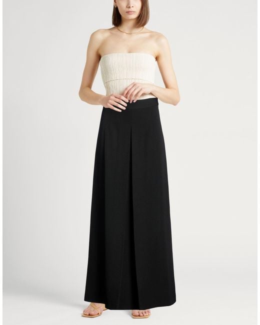Tod's Black Maxi Skirt Virgin Wool