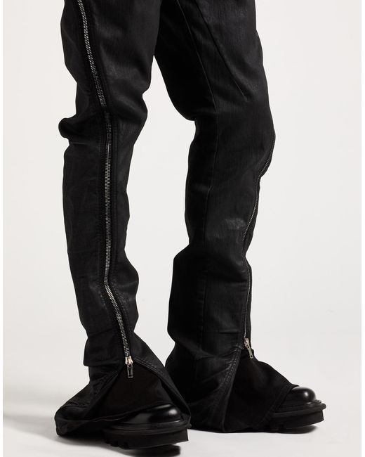 Rick Owens Black Jeans Cotton, Elastomultiester for men