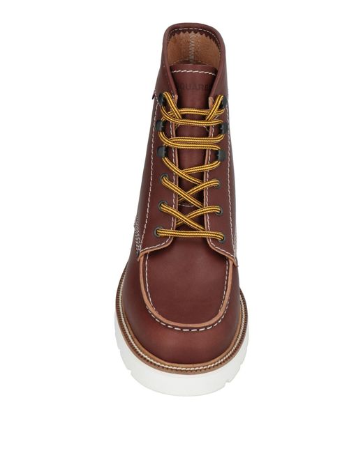 DSquared² Brown Ankle Boots Leather for men