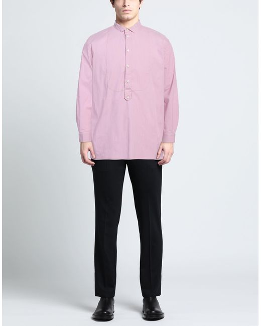 Dnl Pink Shirt Viscose, Polyester for men