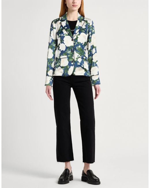 Blugirl Blumarine Green Blazer Polyester, Elastane