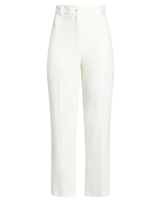 HEBE STUDIO White Pants Polyester