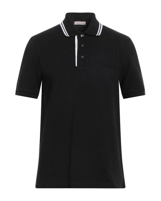 Valentino Garavani Black Polo Shirt for men