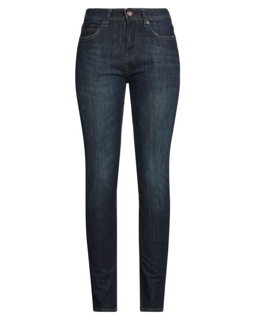 Gas Women's Blue Jeans Cotton, Elastane