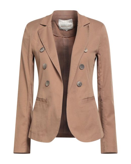 ALESSIA SANTI Brown Blazer Cotton, Elastane
