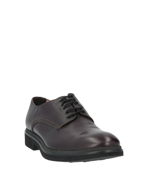 Doucal's Brown Burgundy Lace-Up Shoes Soft Leather for men