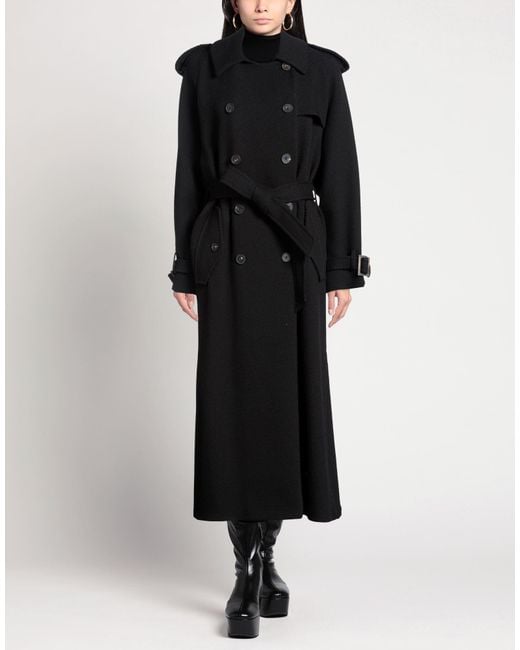 Mouche Black Coat Virgin Wool