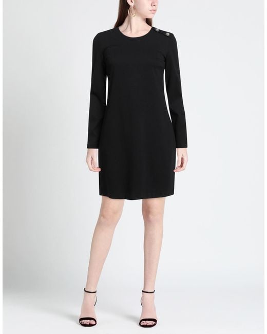 1 One Black Mini Dress Viscose, Polyamide, Elastane
