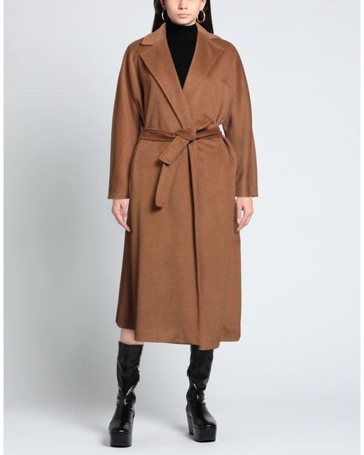 Compagnia Italiana Brown Coat Polyester, Viscose