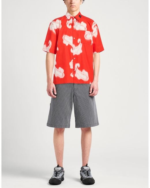 MSGM Red Shirt Cotton for men