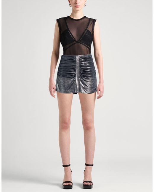 DIESEL Gray Mini Skirt Acetate, Elastane