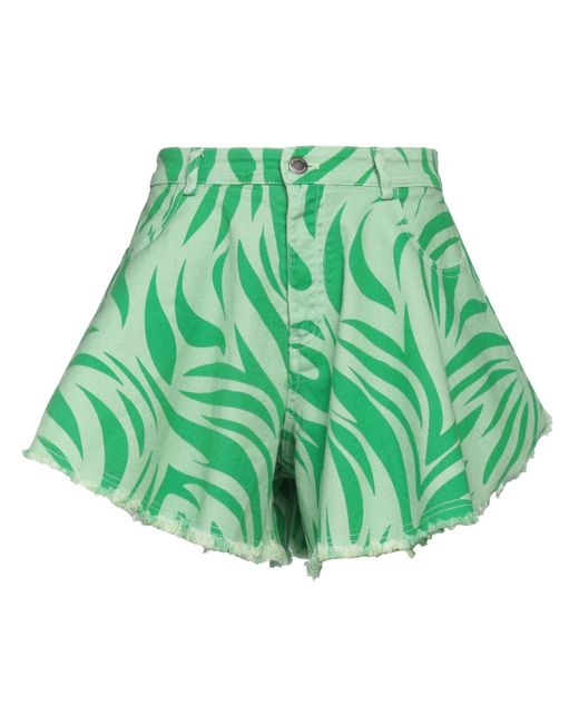 DEPENDANCE Green Denim Shorts