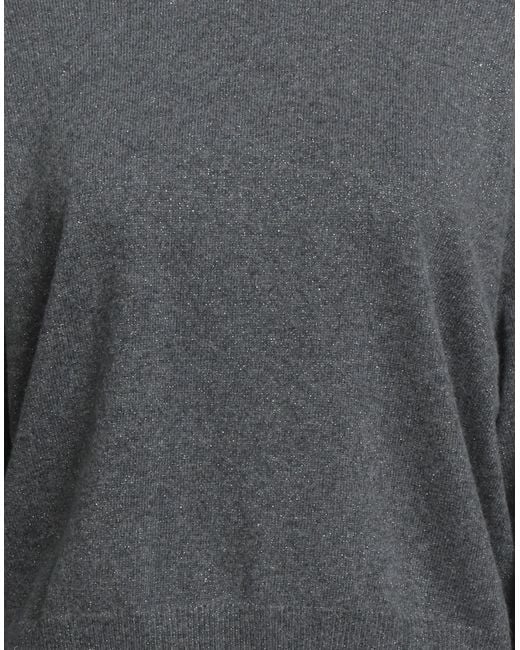 Fabiana Filippi Gray Turtleneck Merino Wool, Viscose, Silk, Cashmere, Polyester