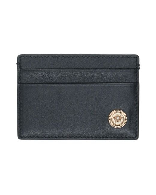 Versace Black Cardholder Calfskin for men