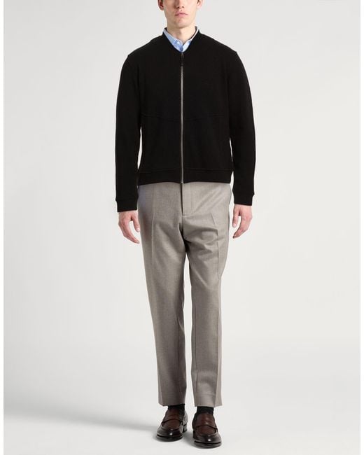 120% Lino Black Cardigan Cashmere, Viscose, Linen, Wool for men