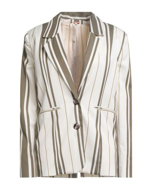 Johanna Ortiz White Blazer Cotton, Elastane