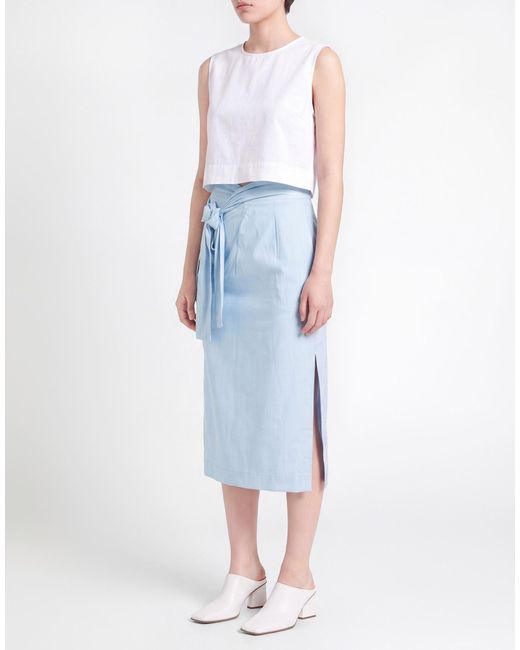 Eleventy Blue Midi Skirt
