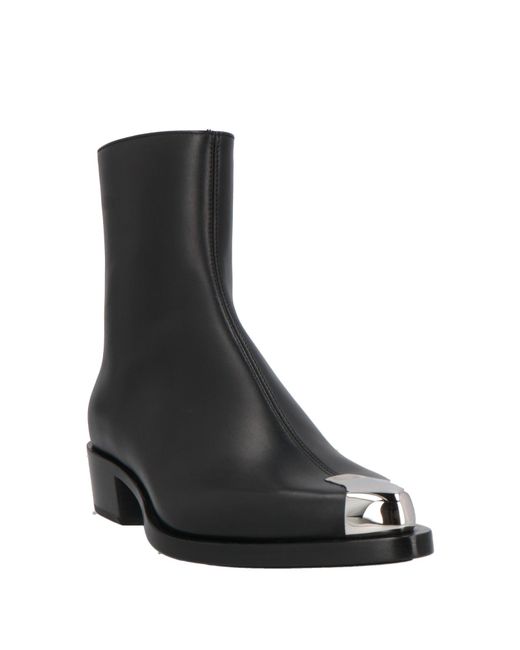 McQueen Black Ankle Boots for men