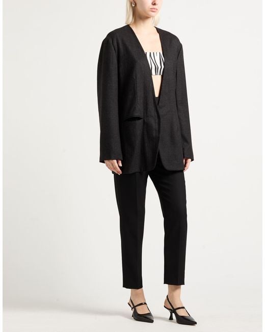 Alberta Ferretti Black Blazer Virgin Wool