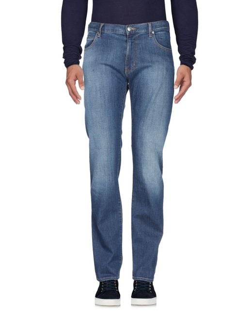 Armani Jeans Blue Jeans Cotton, Elastane for men