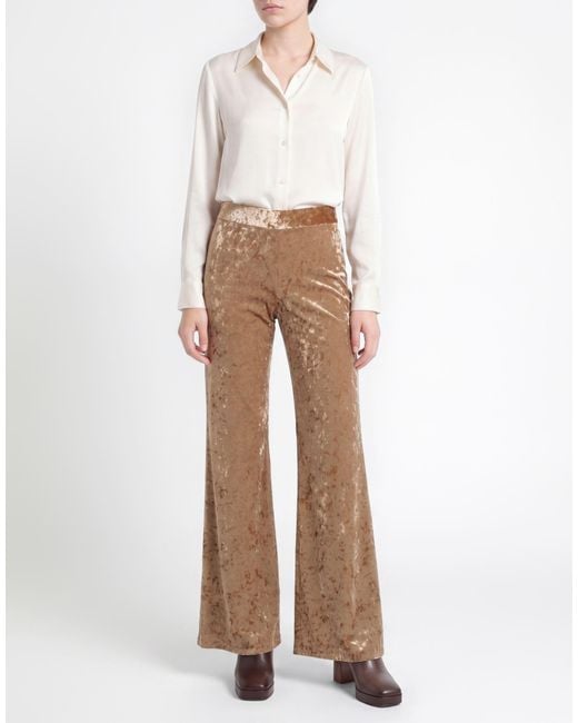 Forte_forte Natural Pants Polyester, Elastane