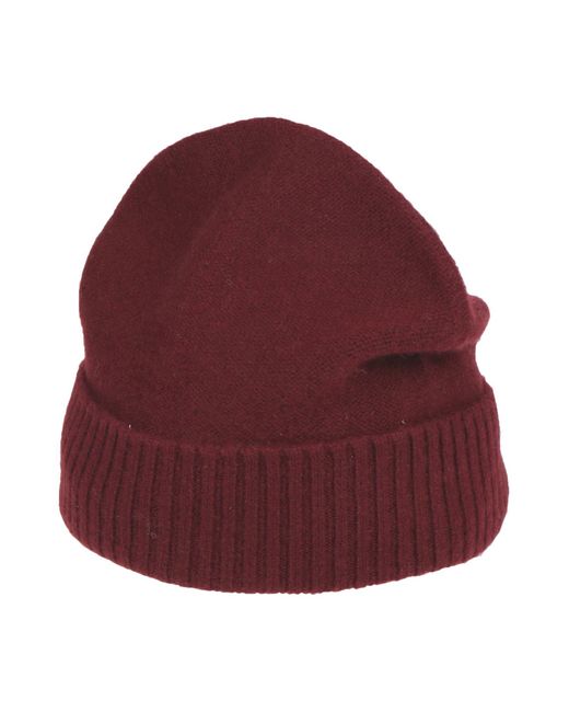 Vince Red Burgundy Hat Cashmere for men