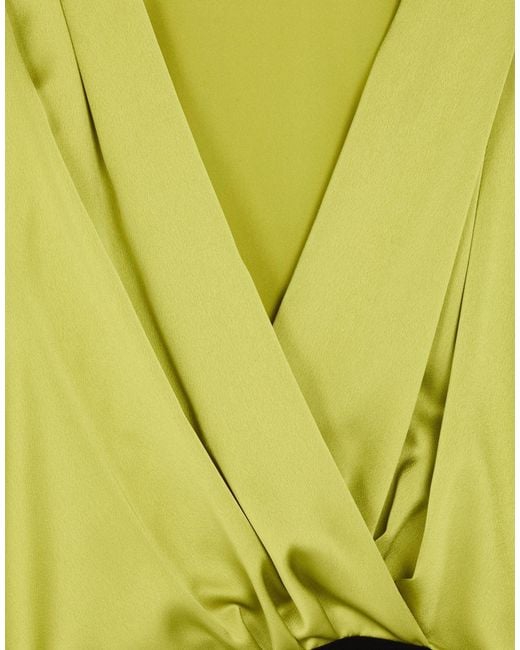 Hanita Yellow Bodysuit Polyester, Elastane