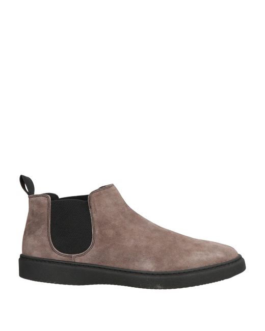 Frau Brown Ankle Boots Leather, Elastic Fibres for men