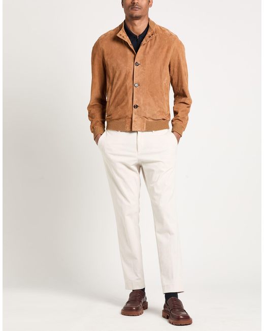 KIRED Brown Jacket Lambskin for men
