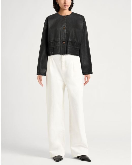 Alysi Black Chocolat Denim Outerwear Cotton