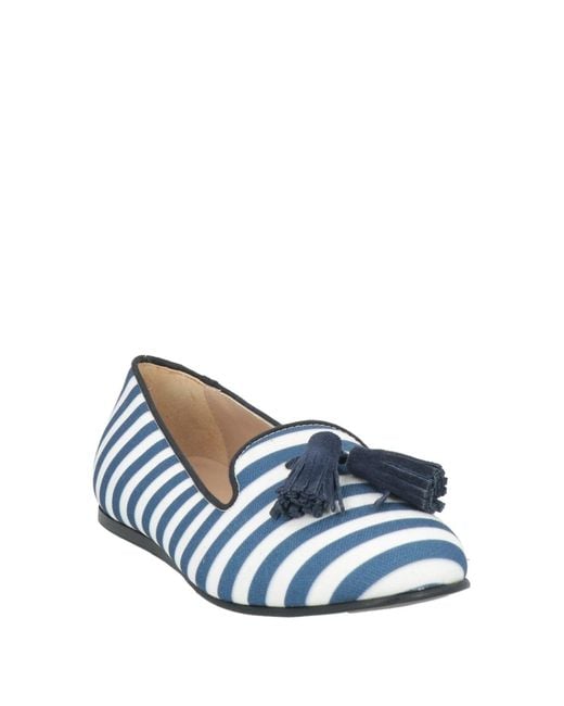 Charles Philip Blue Loafers Cotton