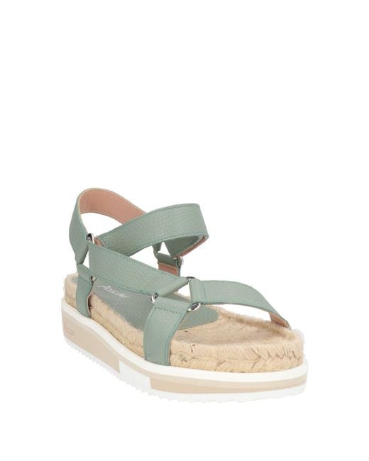Pollini Green Sandals Leather