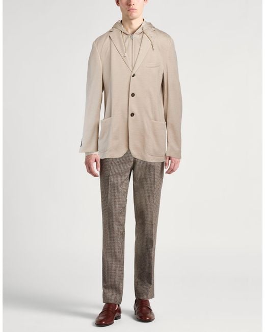 Eleventy Natural Platinum Blazer Silk, Cotton, Polyamide for men