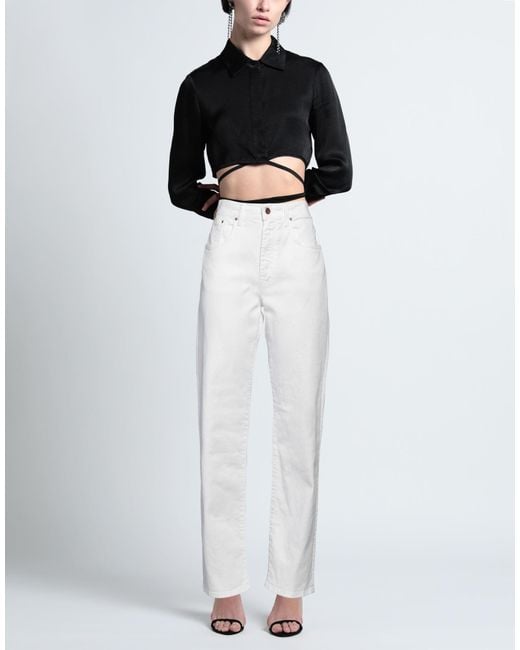 CIGALA'S White Jeans Cotton, Elastane