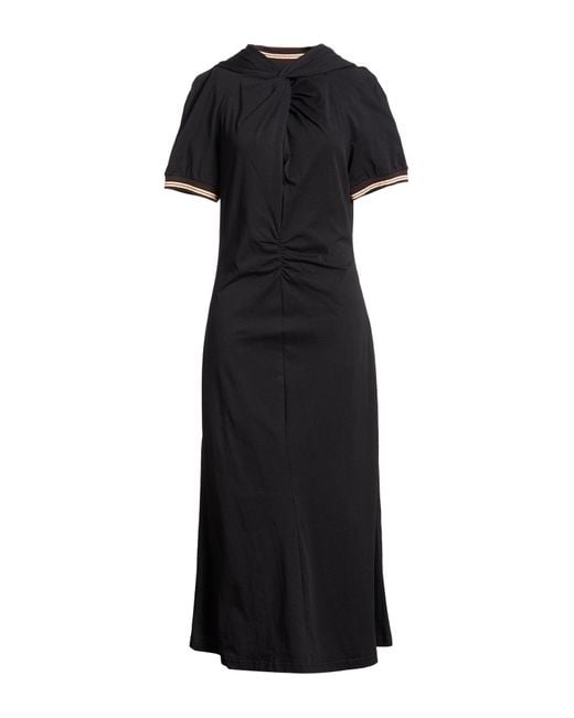 Wales Bonner Black Maxi Dress Organic Cotton, Cotton, Elastane