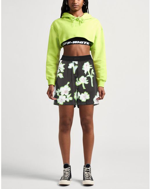 MSGM Green Shorts & Bermuda Shorts Recycled Polyester, Polyester