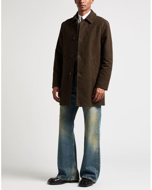 Paltò Black Coat Cotton for men