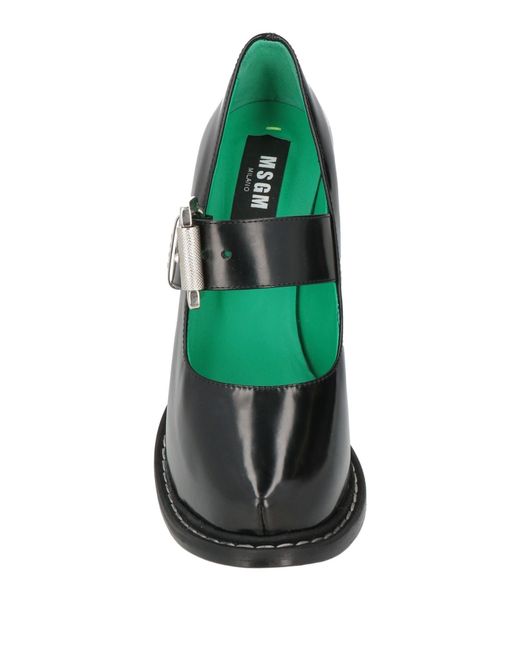 MSGM Green Pumps Leather